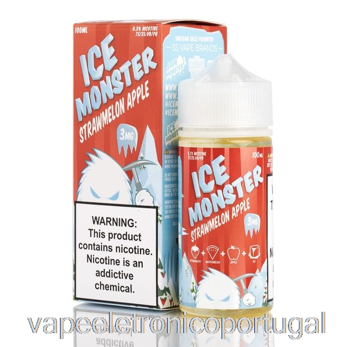 Vape Eletrônico Ice Morango Maçã - Ice Monster - 100ml 3mg